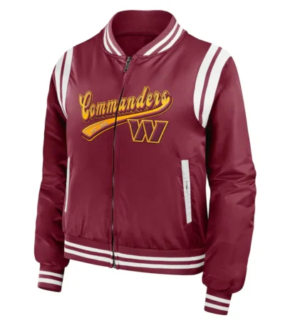 Washington Commanders Burgundy Bomber Full-Zip Jacket