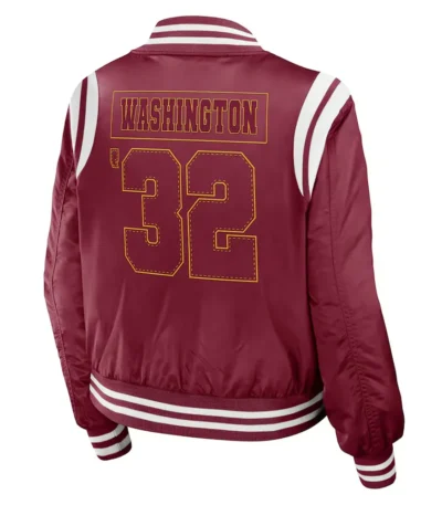 Washington Commanders Burgundy Bomber Full-Zip Jacket