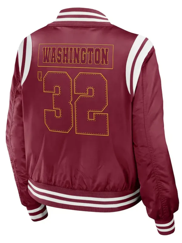 Washington Commanders Burgundy Bomber Full-Zip Jacket