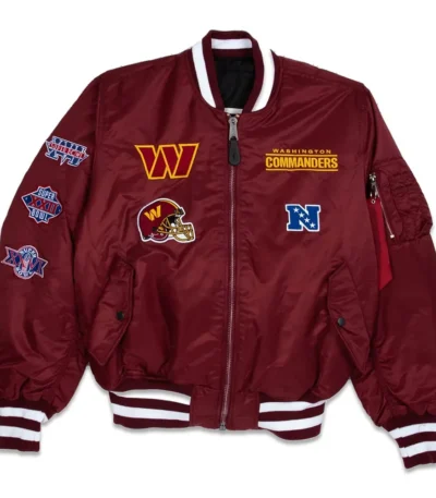 Washington Commanders Burgundy MA-1 Jacket