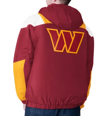 Washington Commanders Burgundy and Gold Pullover Hoodie Jacket