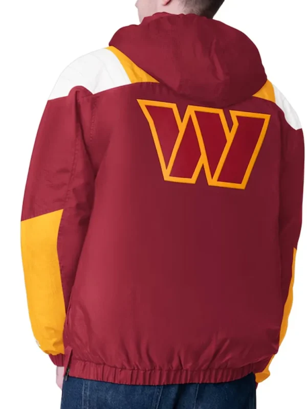 Washington Commanders Burgundy and Gold Pullover Hoodie Jacket