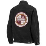 Washington Commanders Button-Up Black Denim Jacket