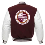 Washington Commanders Letterman Maroon and White Jacket