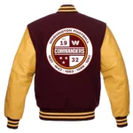 Washington Commanders Letterman W Maroon and Yellow Jacket