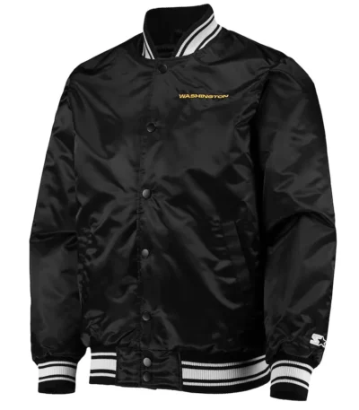 Washington Commanders Locker Room Black Satin Jacket