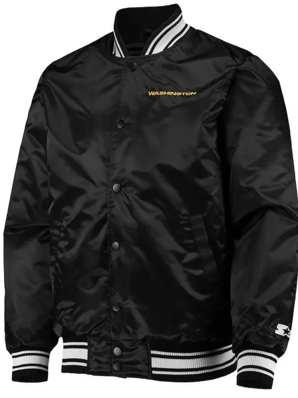 Washington Commanders Locker Room Black Satin Jacket