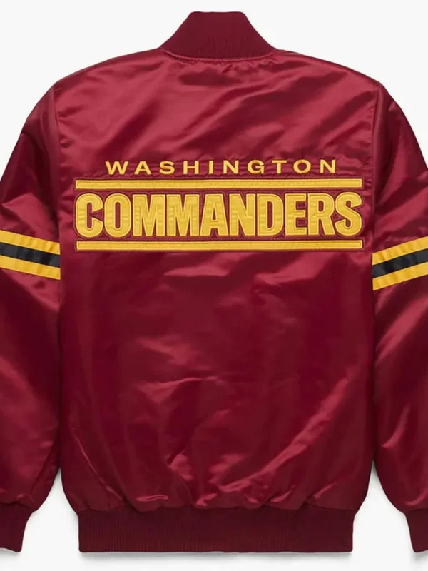 Washington Commanders Maroon Satin Jacket