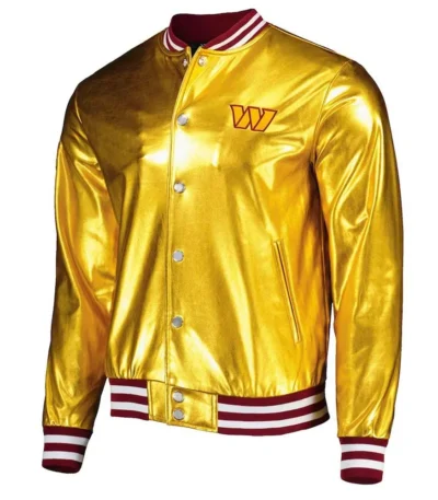 Washington Commanders The Wild Collective Gold Metallic Jacket