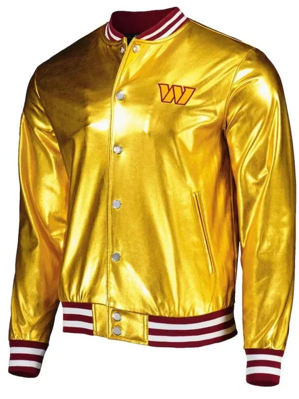 Washington Commanders The Wild Collective Gold Metallic Jacket