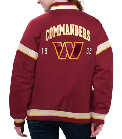 Washington Commanders Tournament Burgundy Varsity Jacket