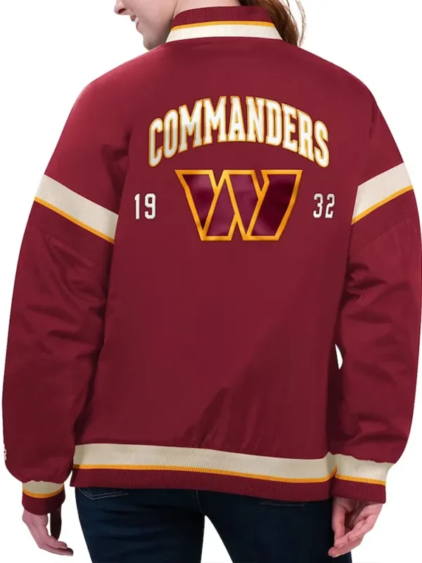 Washington Commanders Tournament Burgundy Varsity Jacket