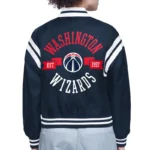 Washington Wizards Printed Logo Varsity Satin Jacket