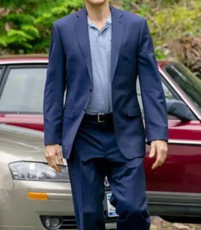Wes Winters Chesapeake Shores Notch Collar Formal Blue Suit