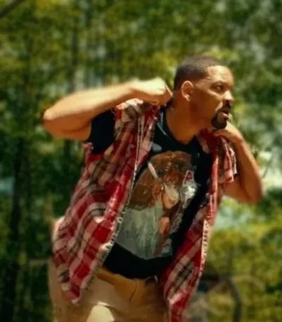 Will Smith Bad Boys Ride or Die Plaid Shirt