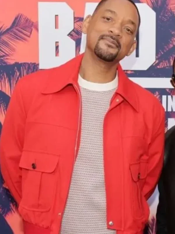 Will Smith Bad Boys Ride or Die Red Bomber Jacket