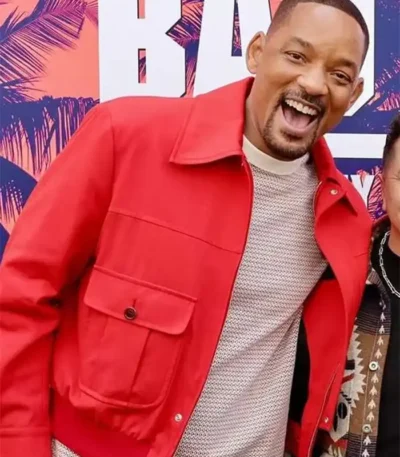 Will Smith Bad Boys Ride or Die Red Bomber Jacket
