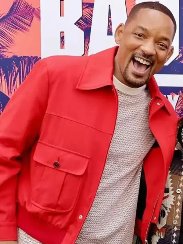 Will Smith Bad Boys Ride or Die Red Bomber Jacket