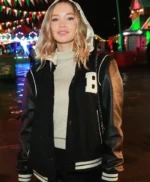 Winter Wonderland Roxy Horne Black Varsity Jacket
