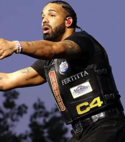 Wireless Festival Drake Leather Vest