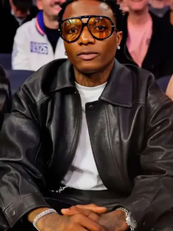 Wizkid Black Leather Jacket