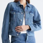 Womens Denim Jean Blue Trucker Jacket