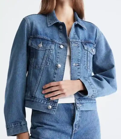Womens Denim Jean Blue Trucker Jacket