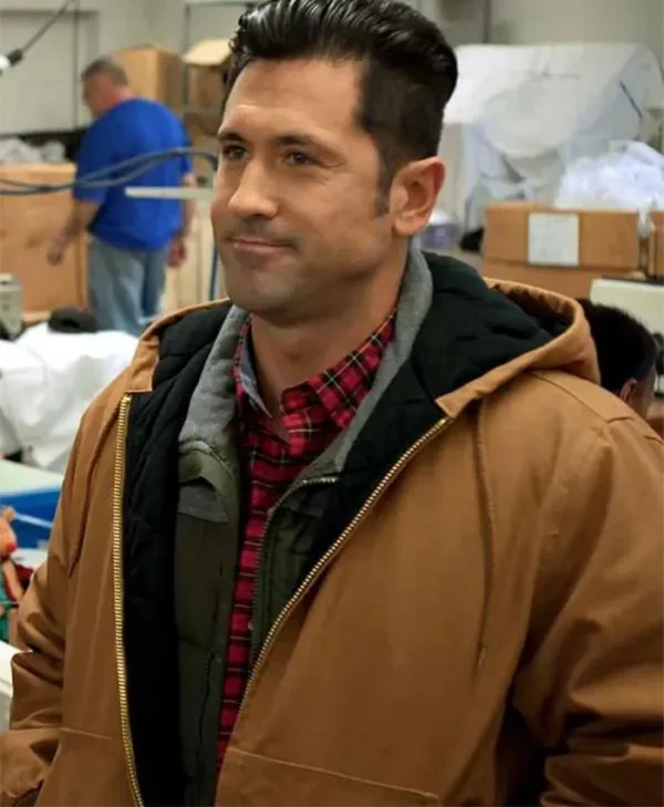 Wyatt Davis A Christmas in Vermont Brown Jacket