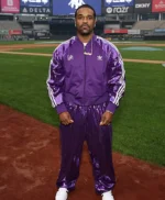 Yankee Stadium Event ASAP Ferg Adidas Purple Sequin Tracksuit