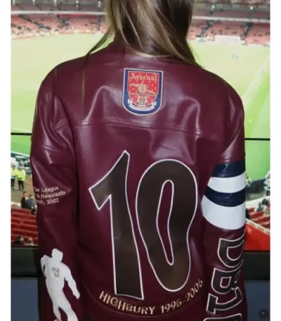 Yasmin Naomi Bergkamp Maroon Leather Jacket