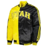 Yellow-Black Utah Jazz Fast Break Satin Jacket
