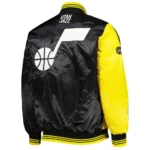Yellow-Black Utah Jazz Fast Break Satin Jacket