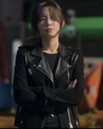 Yoo In-young The Trunk S01 Black Biker Jacket