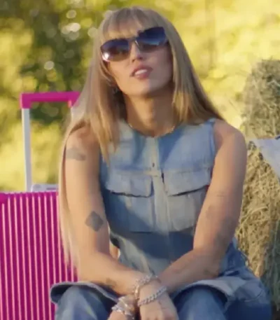 Younger You Miley Cyrus Blue Denim Vest