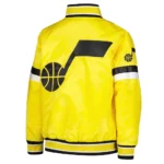 Youth Home Game Utah Jazz Yellow Satin Jacket