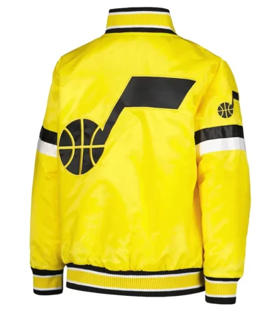 Youth Home Game Utah Jazz Yellow Satin Jacket
