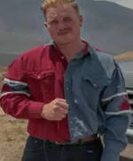 Zach Bryan Red And Blue Button Up Shirt