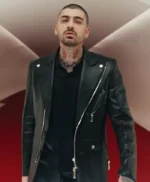 Zayn Malik Eyes Closed Leather Jacket