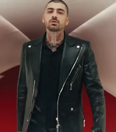 Zayn Malik Eyes Closed Leather Jacket