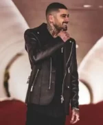 Zayn Malik Eyes Closed Leather Jacket