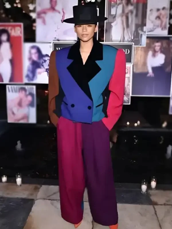 Zendaya Vanity Fair Color Block Suit