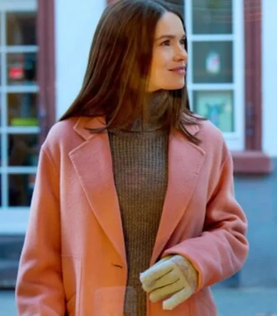 Zoe Moore A Heidelberg Holiday 2023 Pink Wool Coat