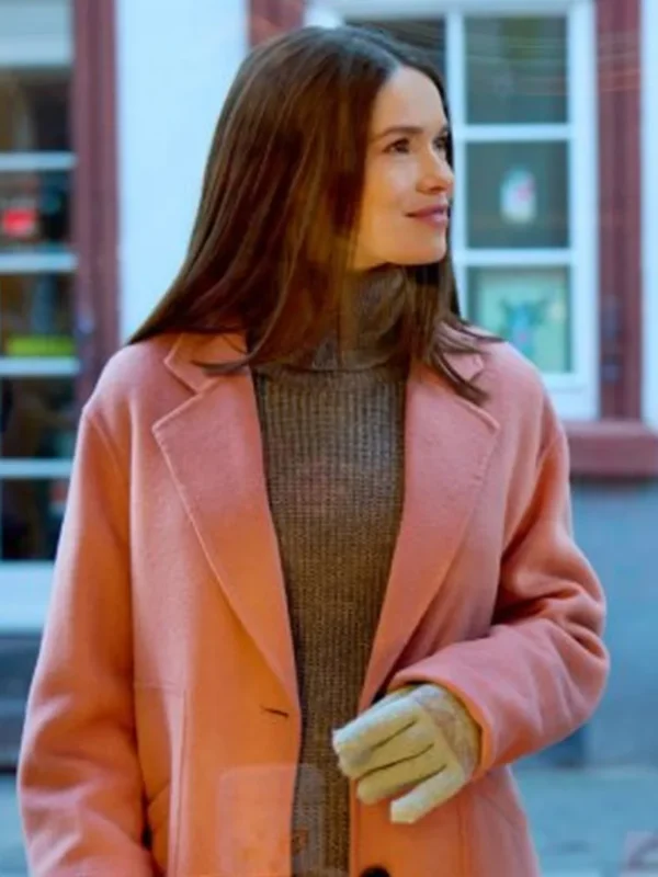 Zoe Moore A Heidelberg Holiday 2023 Pink Wool Coat