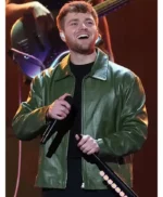 iHeartRadio Alex Warren Green Leather Jacket