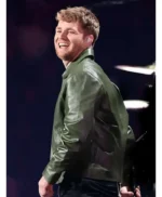 iHeartRadio Alex Warren Green Leather Jacket
