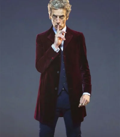 12 Doctor Maroon Velvet Coat