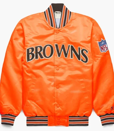 90s Cleveland Browns Bomber Satin Jacket