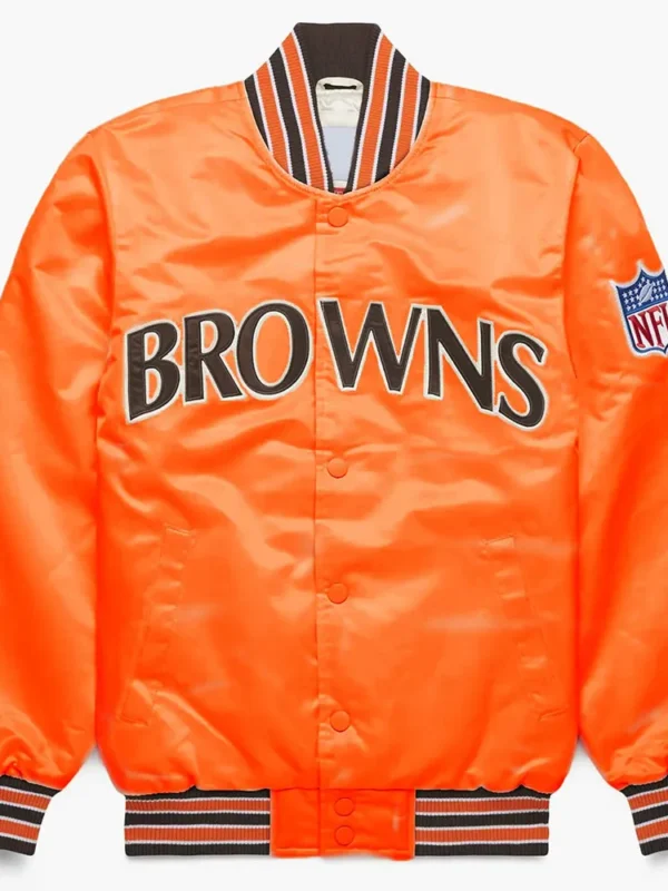 90s Cleveland Browns Bomber Satin Jacket