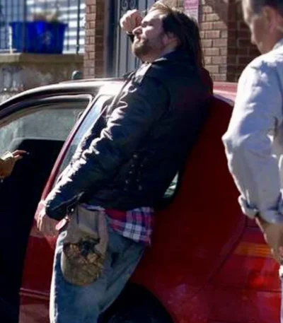 Aaron Stanford Finestkind Black Leather Jacket
