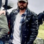 Aaron Stanford Finestkind Black Leather Jacket